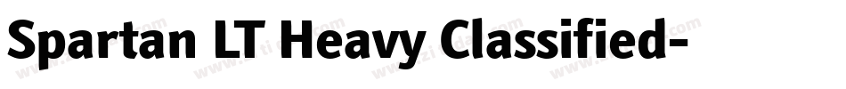 Spartan LT Heavy Classified字体转换